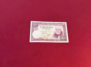 Billete 50 Ptas 1951 Rusiñol Bajísimo Número