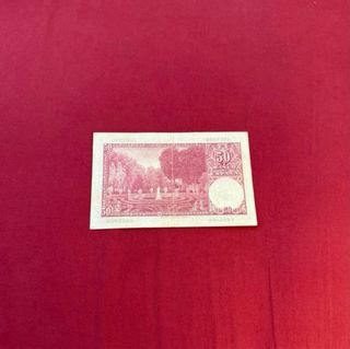 Billete 50 Ptas 1951 Rusiñol Bajísimo Número