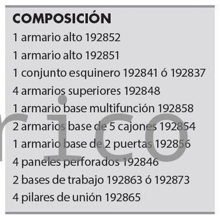 Conjunto Taller 8 Módulos S/Acero Inox Alyco 192838