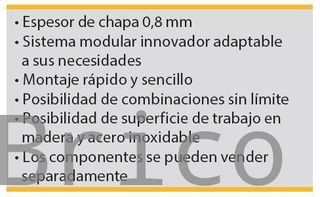 Conjunto Taller 8 Módulos S/Acero Inox Alyco 192838