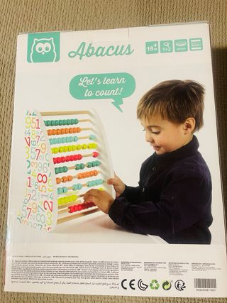 Lote Juguetes Madera: Abaco, Puzzle, Gusano