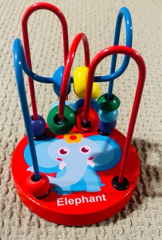 Lote Juguetes Madera: Abaco, Puzzle, Gusano