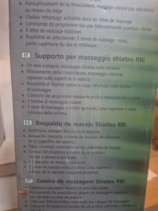 Respaldo de masaje shiatsu RBI