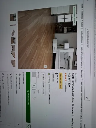 Suelo laminado 8m2 Basic 6mm AC3