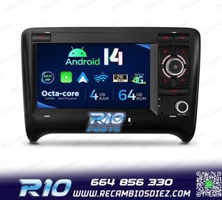 RADIO GPS ANDROID 14 AUDI TT 06-12 16GB
