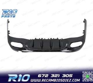 DIFUSOR MERCEDES W206 AMG 21- LOOK C43 + COLAS ESCAPE NEGRO