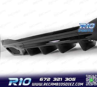 DIFUSOR MERCEDES W206 AMG 21- LOOK C43 + COLAS ESCAPE NEGRO
