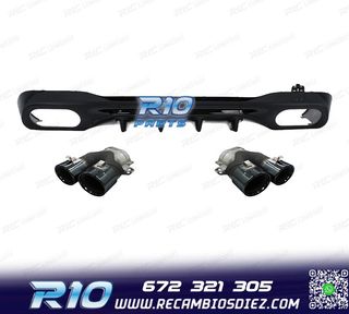 DIFUSOR MERCEDES W206 AMG 21- LOOK C43 + COLAS ESCAPE NEGRO