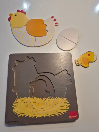 Puzzle de madera Gallina Goula