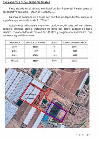 Terreno en venta en San Pedro del Pinatar en San Pedro del Pinatar