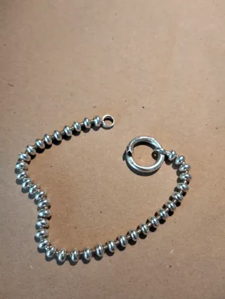 Pulsera Plata Bola Hold Oval