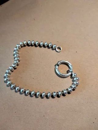 Pulsera Plata Bola Hold Oval