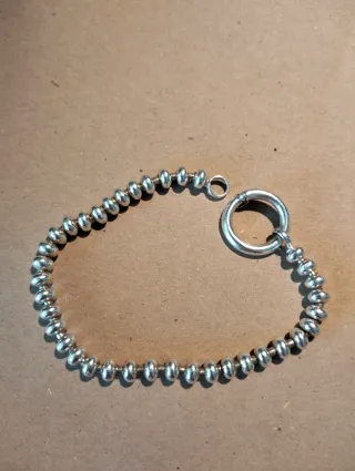 Pulsera Plata Bola Hold Oval