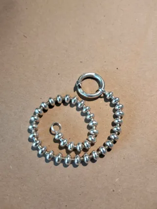 Pulsera Plata Bola Hold Oval