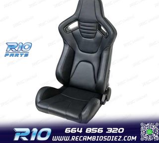 ASIENTO BAQUET UNIVERSAL CUERO NEGRO LOOK EVO