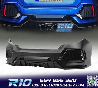 PARAGOLPES TRASERO HONDA CIVIC 16-20 LOOK NEW TYPE R