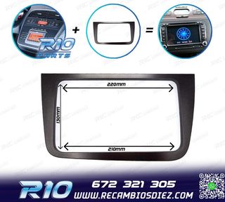 MARCO GRIS RADIO 2-DIN PARA SEAT ALTEA TOLEDO