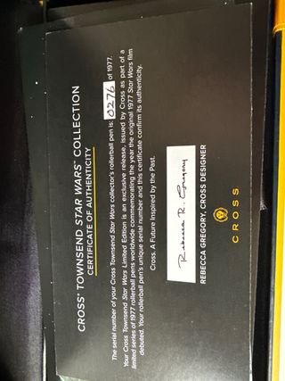 Cross Star Wars Han Solo bolígrafo NEW