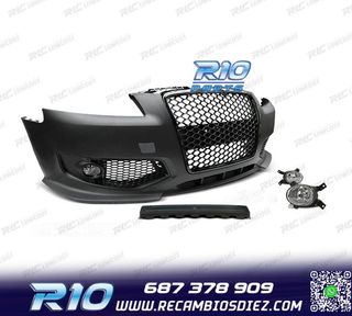 PARAGOLPES DELANTERO AUDI A3 8P 04-08 LOOK RS3 NEGRO + NIEBL