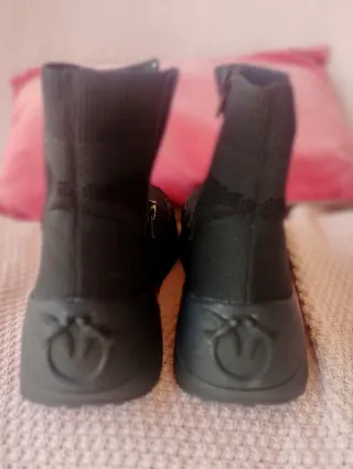 Botines Pinko Negros Tejido