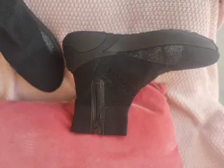 Botines Pinko Negros Tejido