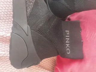 Botines Pinko Negros Tejido