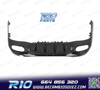 DIFUSOR MERCEDES W206 AMG 21- LOOK C43 + COLAS ESCAPE CROMO