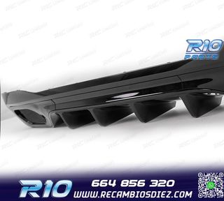 DIFUSOR MERCEDES W206 AMG 21- LOOK C43 + COLAS ESCAPE CROMO