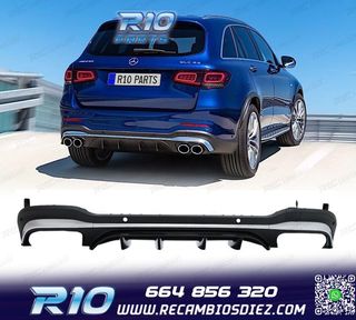 DIFUSOR MERCEDES GLC X253 AMG 15-18 LOOK GLC43 PLATA