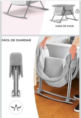 Minicuna/Moisés Kinderkraft Gris