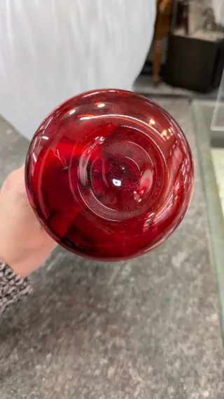 Clessidra natalizia in vetro decorata