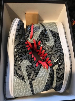 Zapatillas Jordan 1 Nike Grises y Rojas