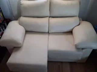 Sofá 2 plazas blanco roto