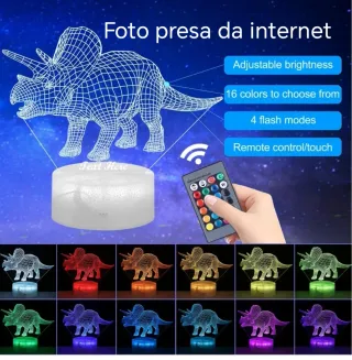 Lampada Notte 3D Illusion Cavallo Alato