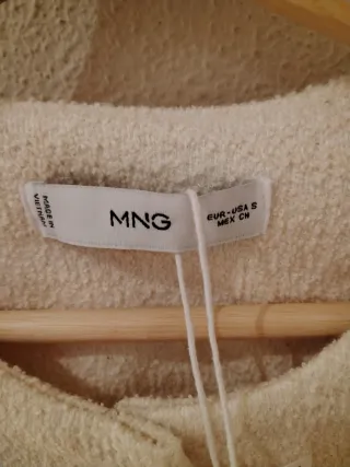 Mono tweed Mango Talla S crudo