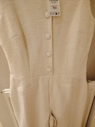 Mono tweed Mango Talla S crudo