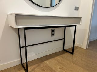 Conjunto recibidor lacado blanco. Muebles Guardia