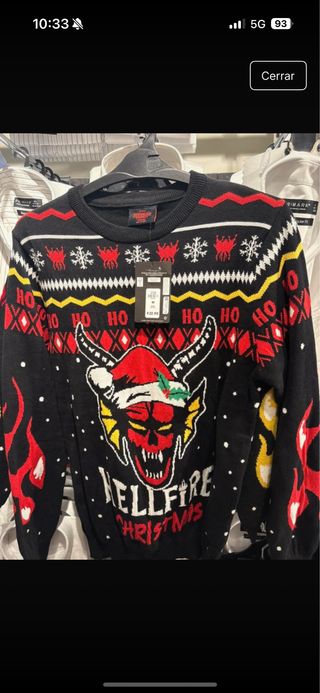 Jersey Navidad Stranger Things Hellfire