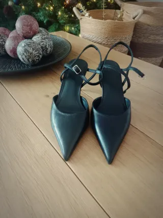 Tacones Zara Talla 37 Negro