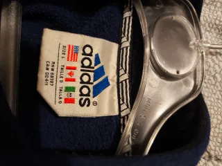 Felpa Adidas mezza zip blu