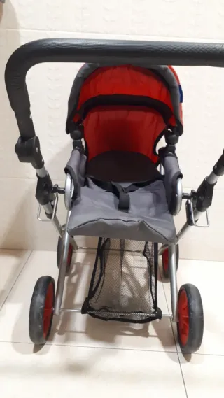 Carrito de bebé para muñecas rojo Cotxet ninos
