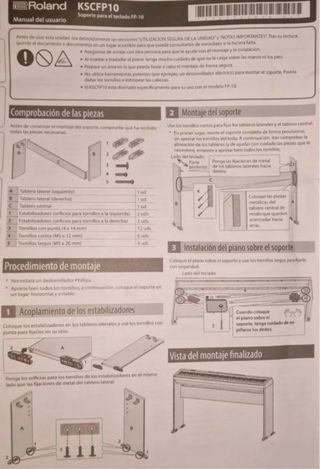 Soporte Roland KSCFP10 para Piano FP-10