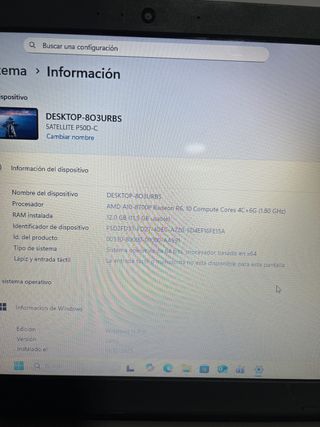 Portátil Toshiba Satellite Gris 17” 1TB ssd