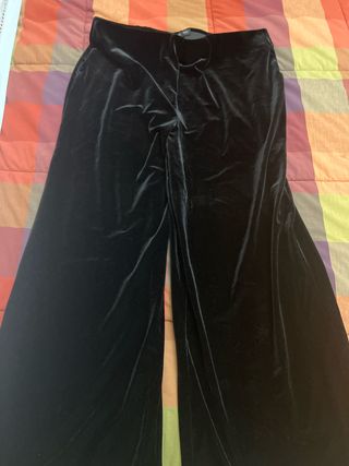 Pantalón Mango Terciopelo Negro Talla XL