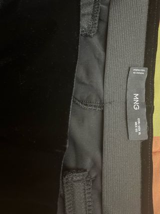 Pantalón Mango Terciopelo Negro Talla XL