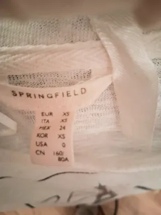 Camiseta Springfield París Mujer Talla XS