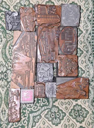 Antiguas piezas de imprenta