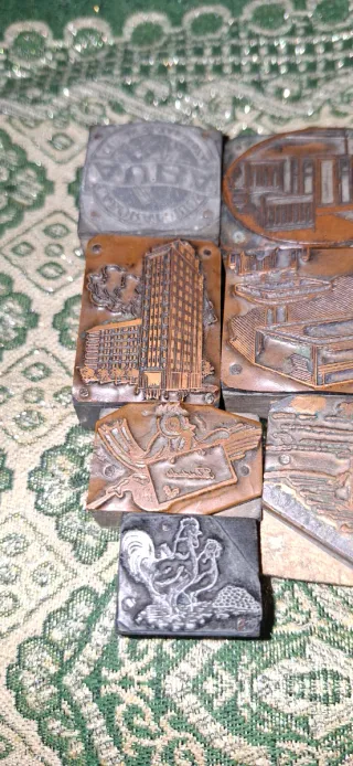 Antiguas piezas de imprenta