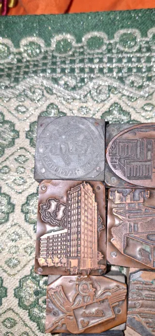 Antiguas piezas de imprenta