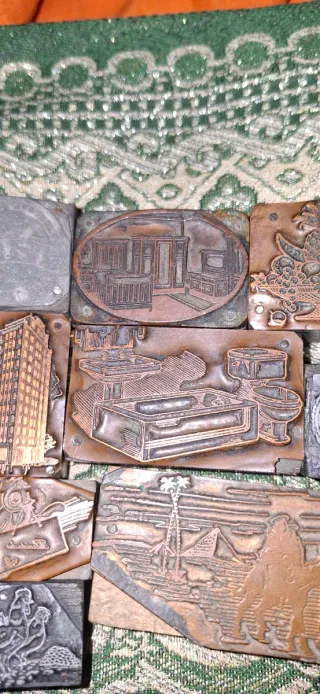 Antiguas piezas de imprenta